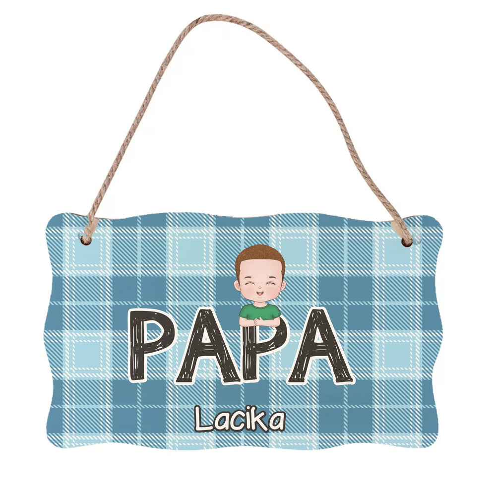 Szerkeszthető karakteres egyedi ajándék falidísz Nagypapáknak