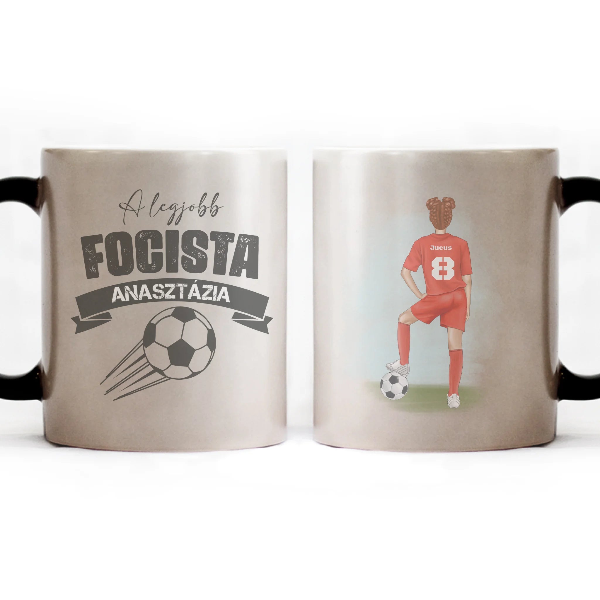 Személyre szabható focis bögre fiúknak