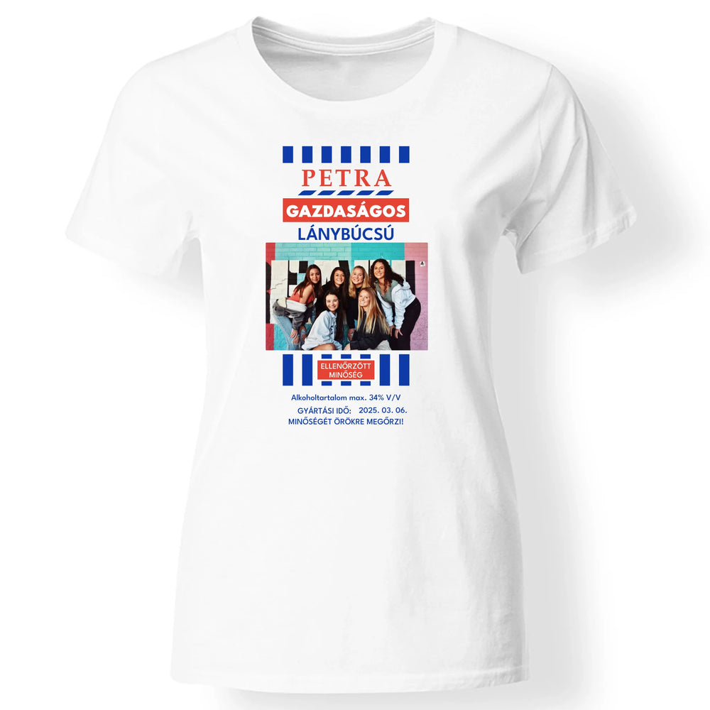 Lánybúcsú gazdaságos egyedi képes póló
