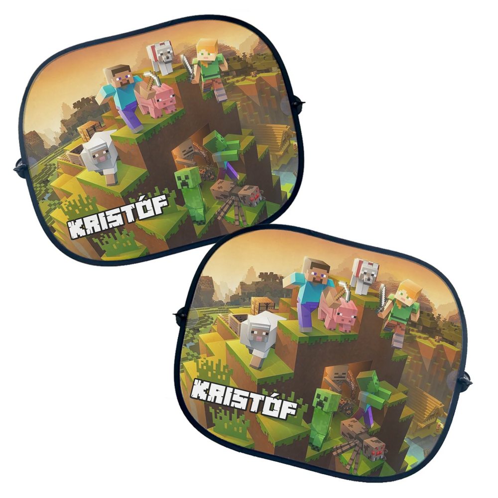 Egyedi neves Minecraft napellenző választható mintával