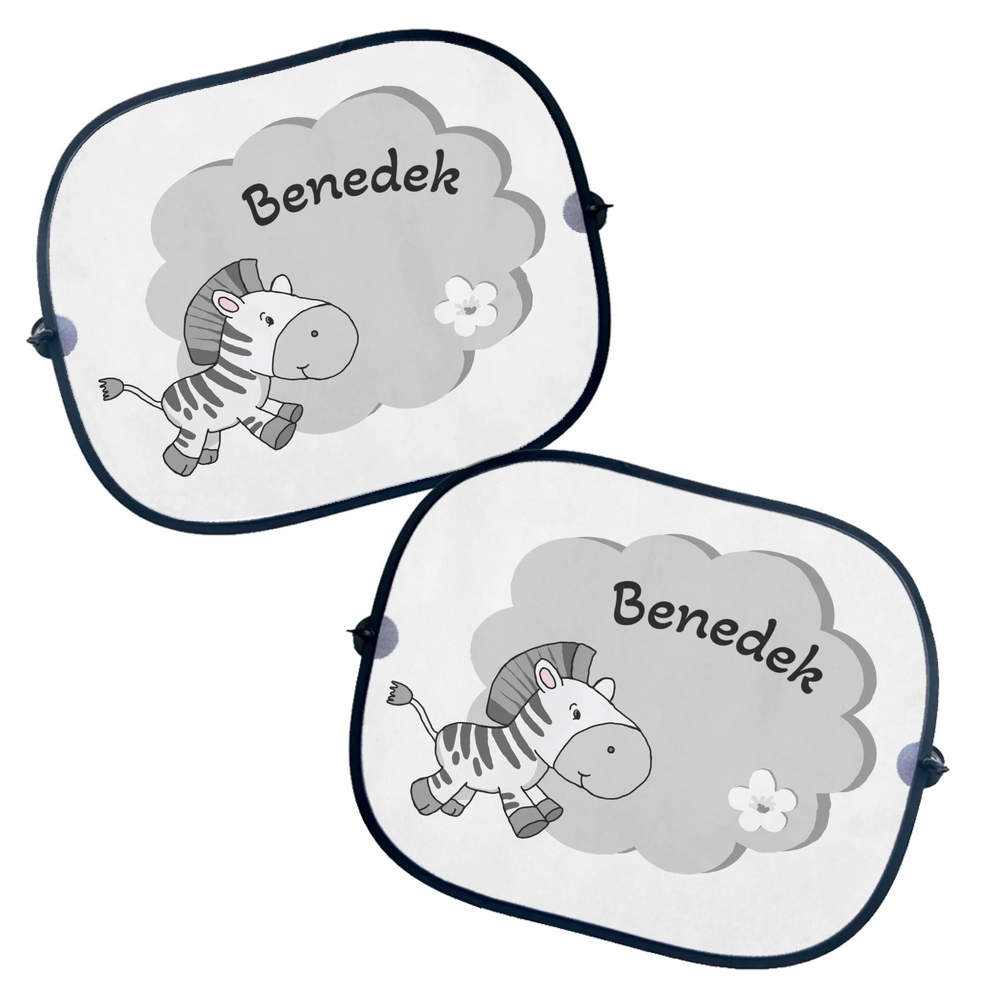 Egyedi neves zebra mintás napellenző