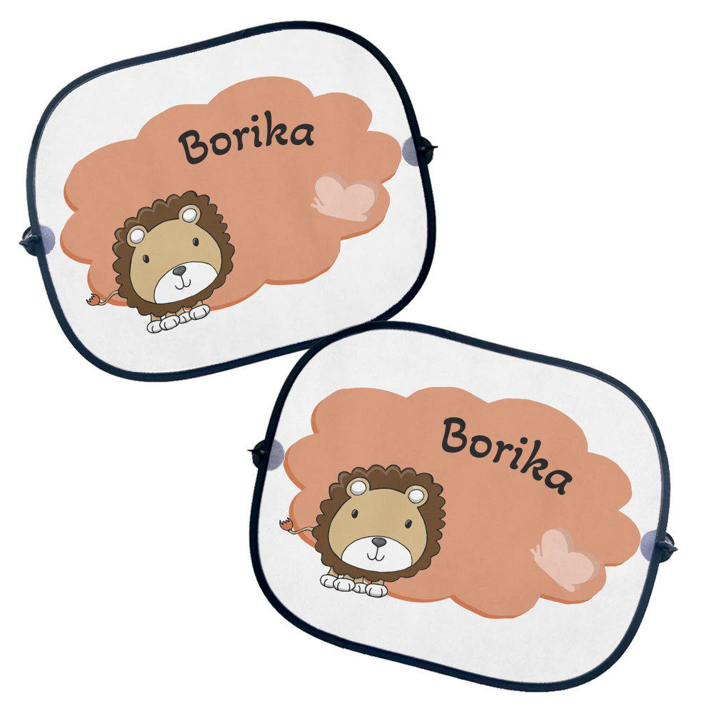 Egyedi neves oroszlán mintás napellenző