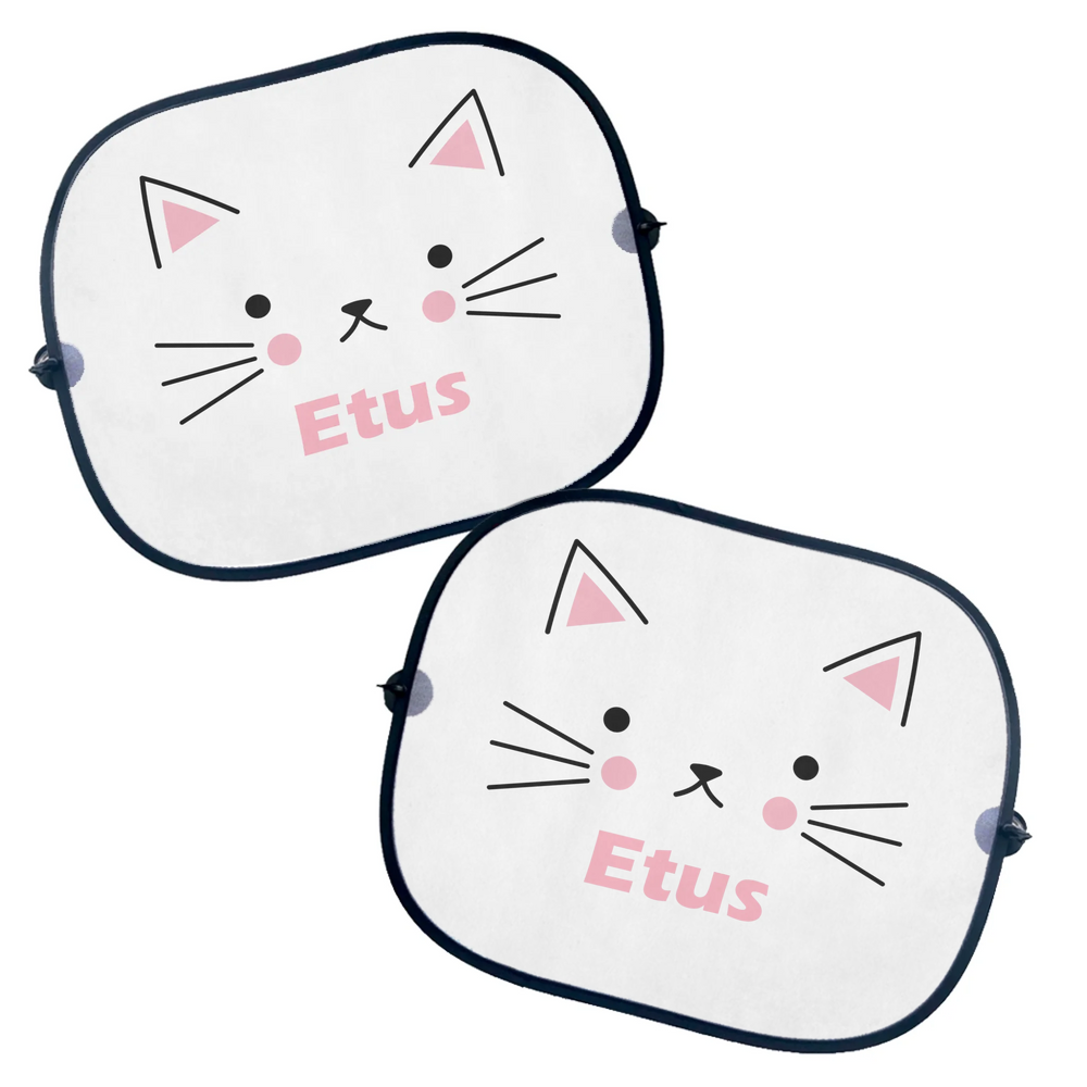 Egyedi neves cica pofi mintás napellenző gyerekeknek