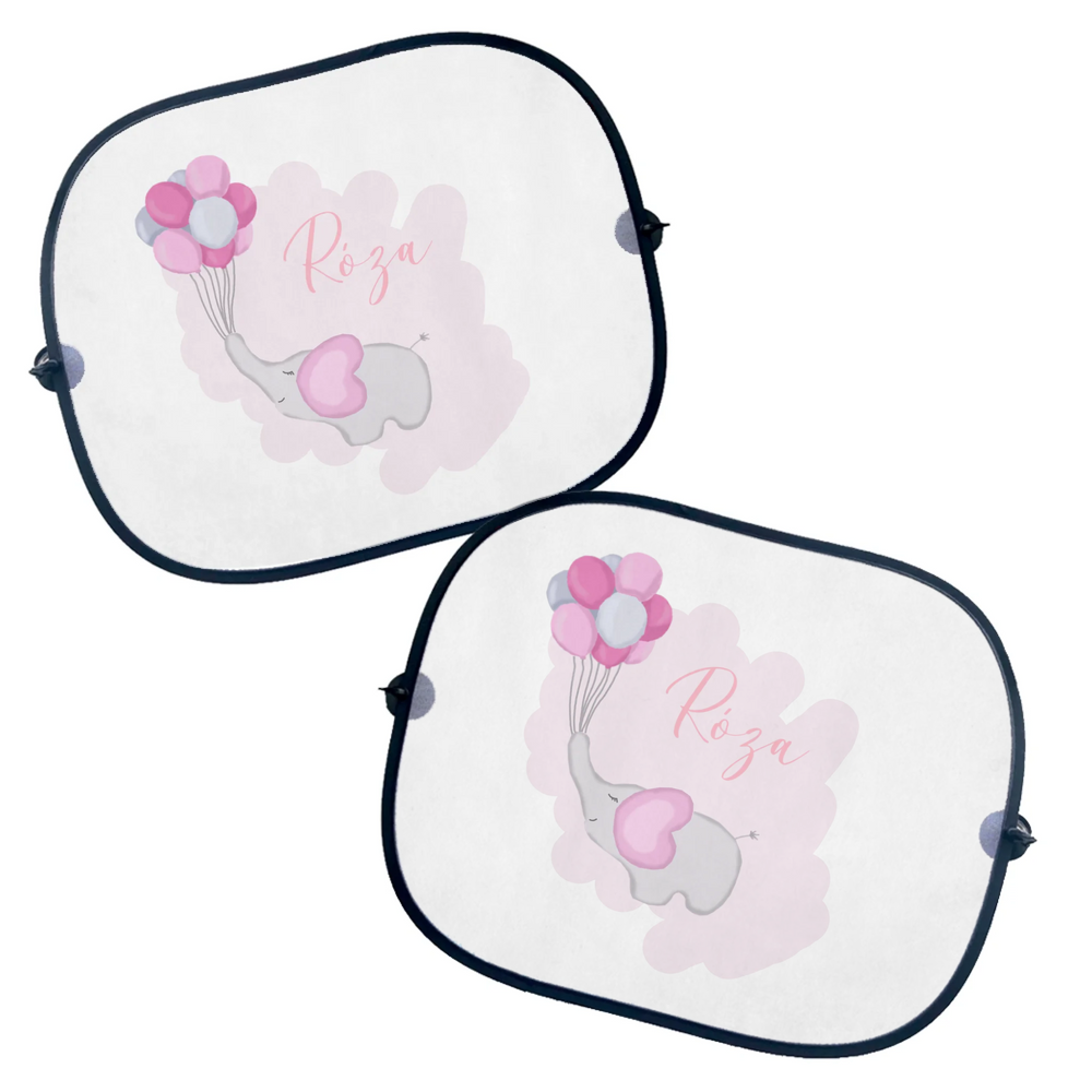 Egyedi neves lufis elefántos napellenző gyerekeknek