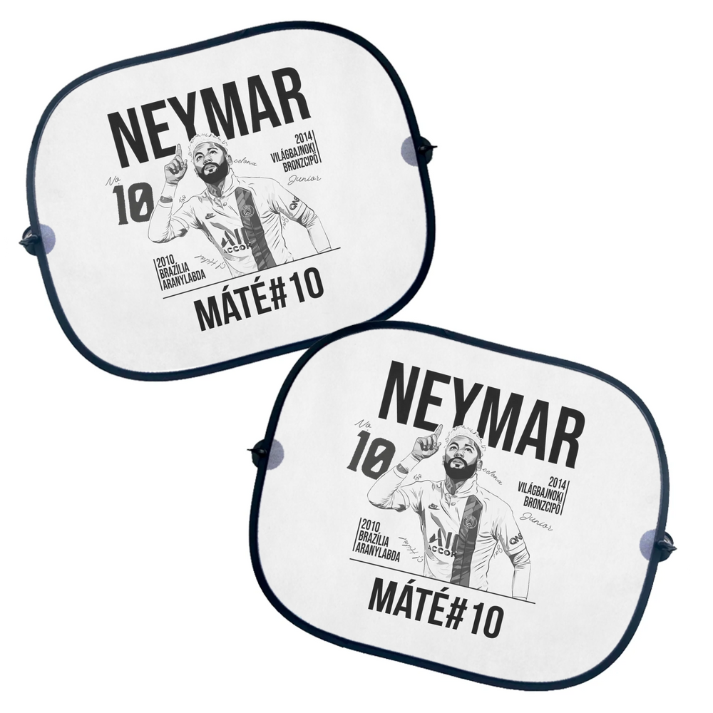 Személyre szabható Neymar focis ajándék autós napellenző