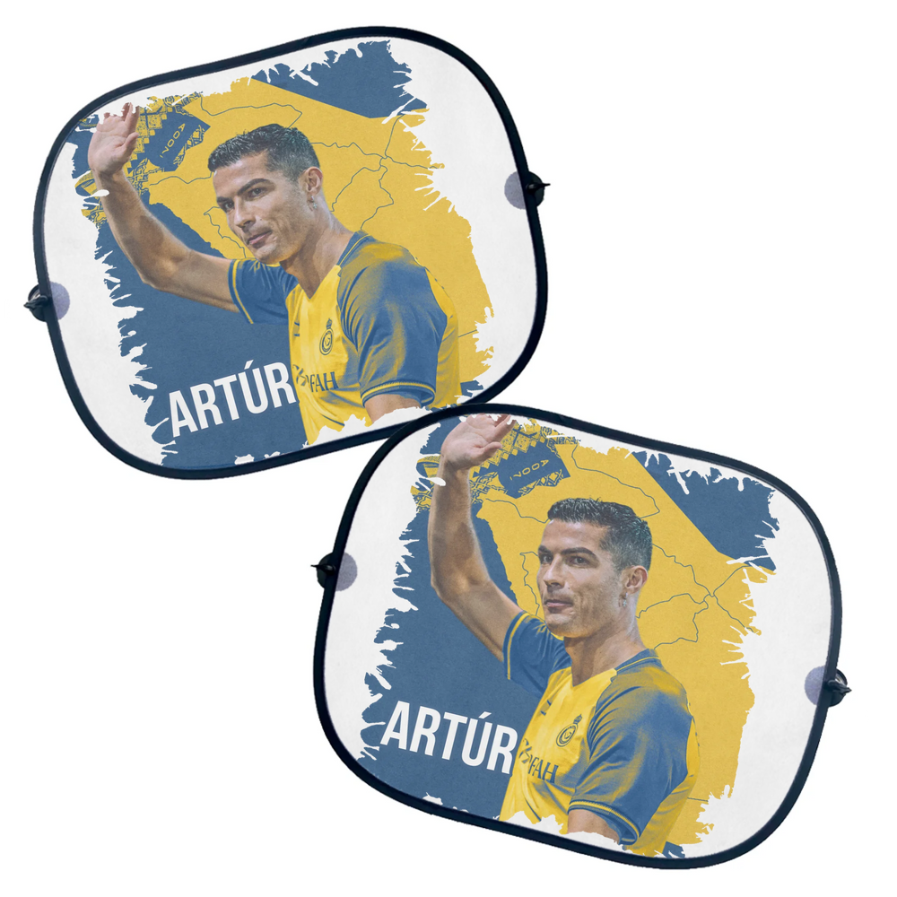 Egyedi neves Ronaldo focis ajándék autós napellenző