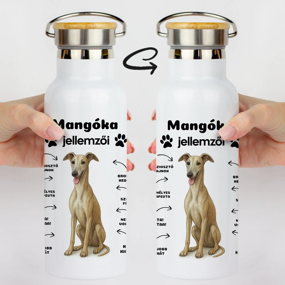 Az én kutyám jellemzői fehér kulacs