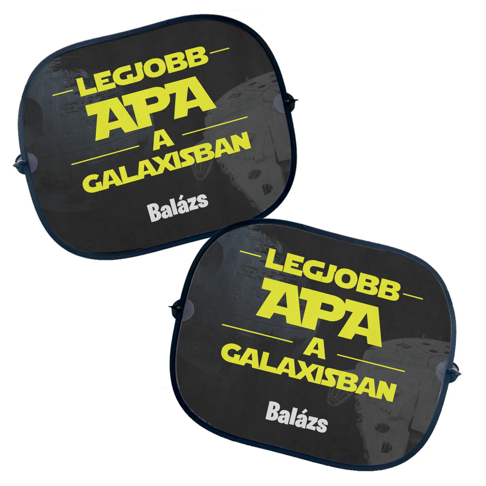 Autós napellenző - Star Wars témájú napellenző Apáknak egyedi felirattal