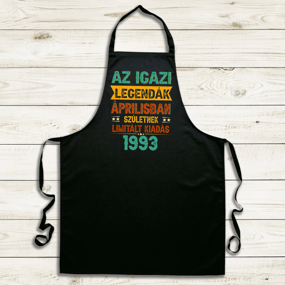 Az igazi legendák szülinapi fekete kötény