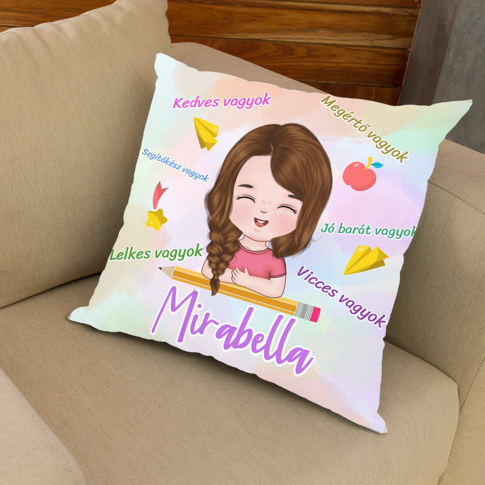 Személyre szabható cuki karakteres jellemzős Fullprint párna gyerekeknek