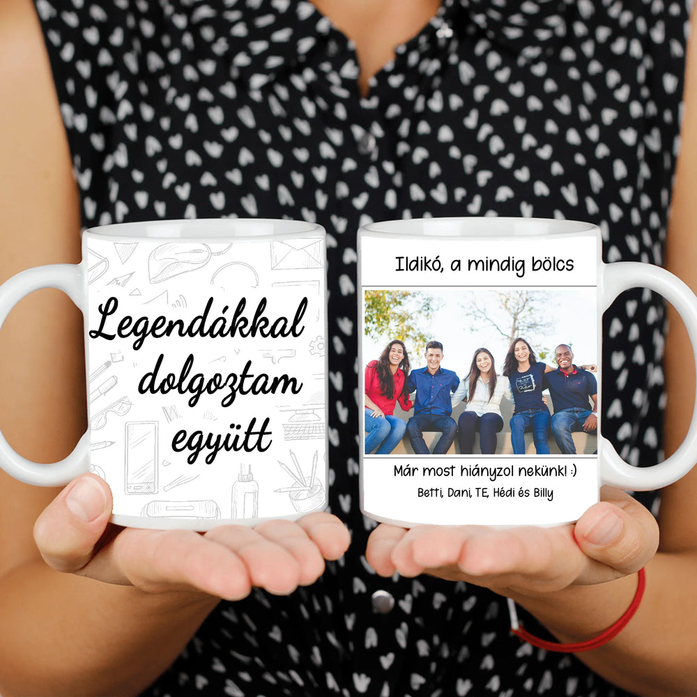 Búcsúzó kollégának egyedi bögre - évszámmal, felirattal