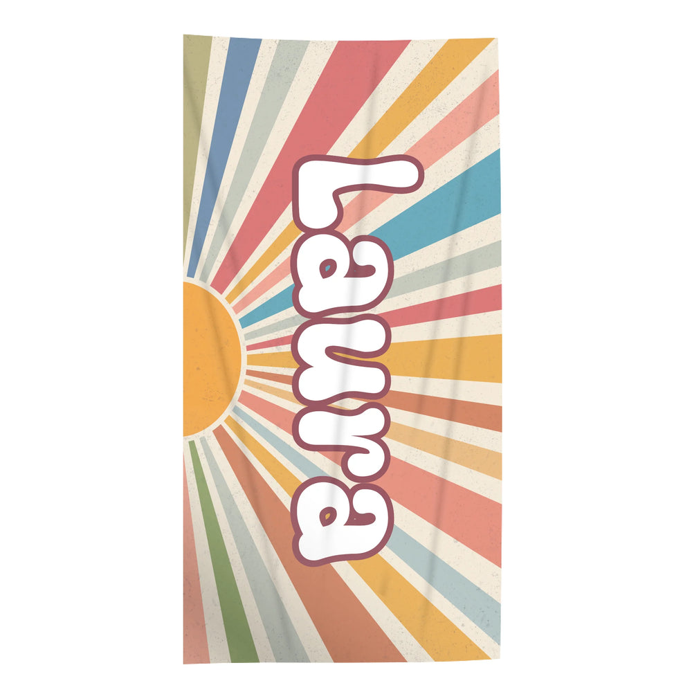 Egyedi strandtörölköző neves felirattal