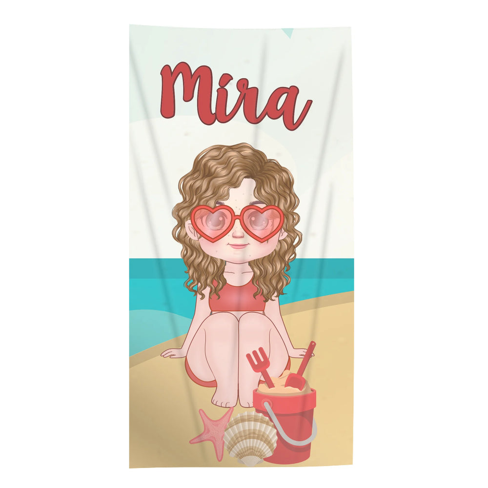 Egyedi törölköző gyerekeknek vidám grafikával egyedi névvel