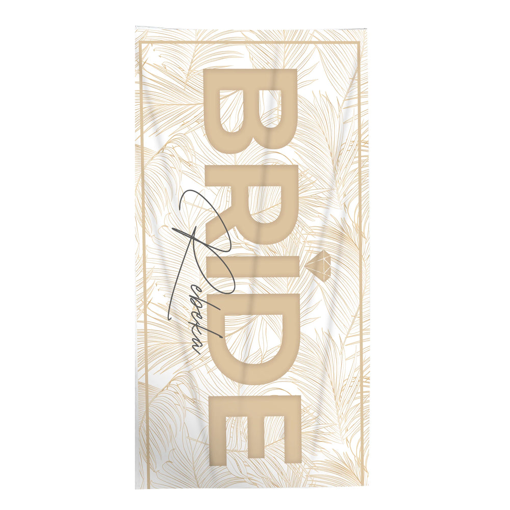 Egyedi törölköző menyasszonynak, saját névvel