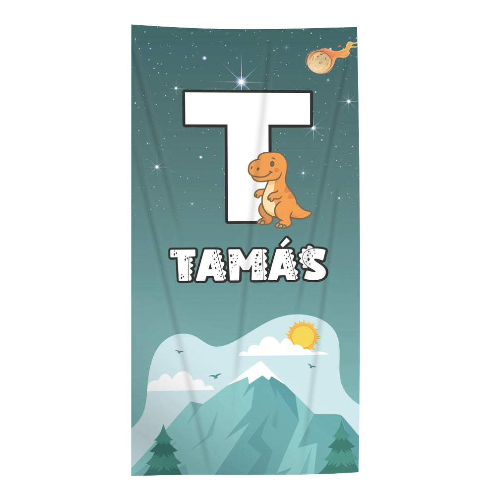 Egyedi dínós törölköző gyerekeknek