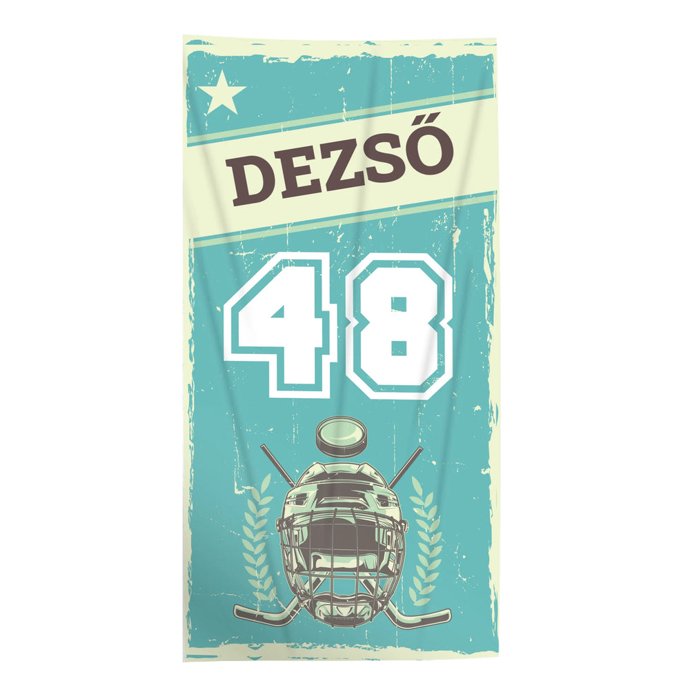 Ajándék jégkorong játékosoknak - személyre szabott törölköző névvel