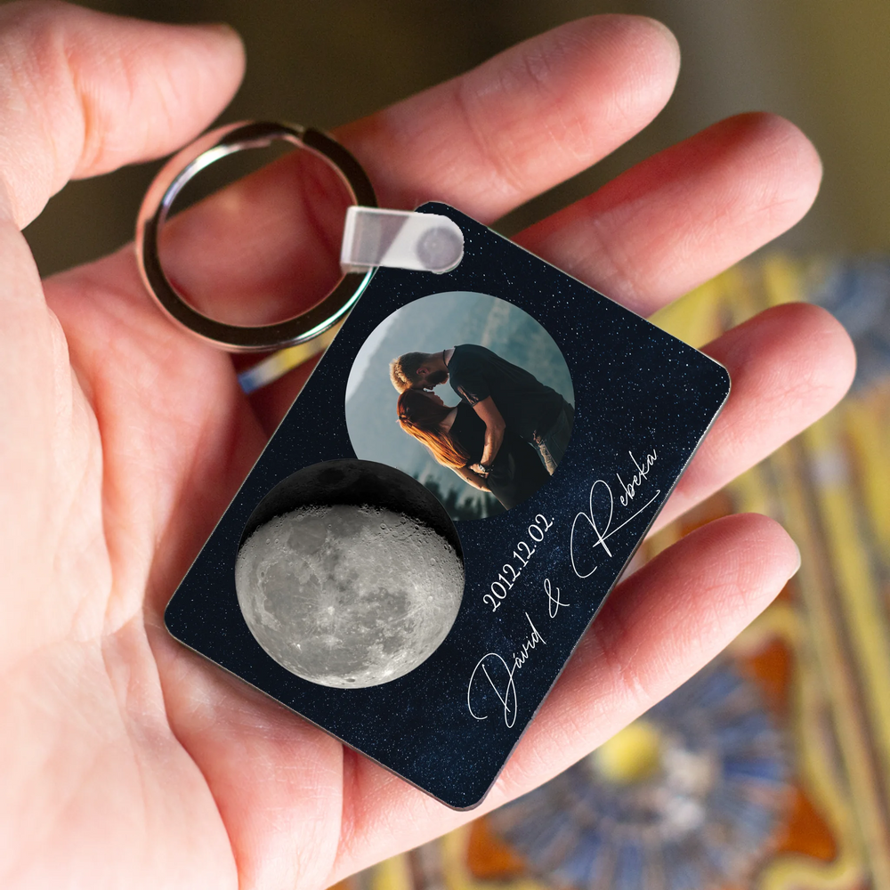 A mi Holdunk - egyedi képes kulcstartó szerkeszthető felirattal