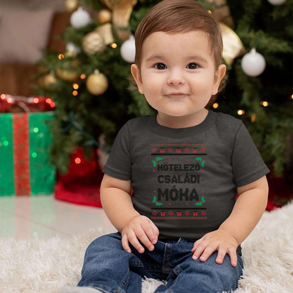 Kötelező családi móka - vicces karácsonyi gyerek póló