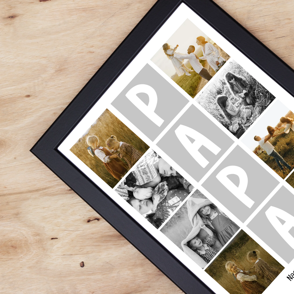 8 fényképes fotókollázs falikép - egyedi ajándék nagymamáknak