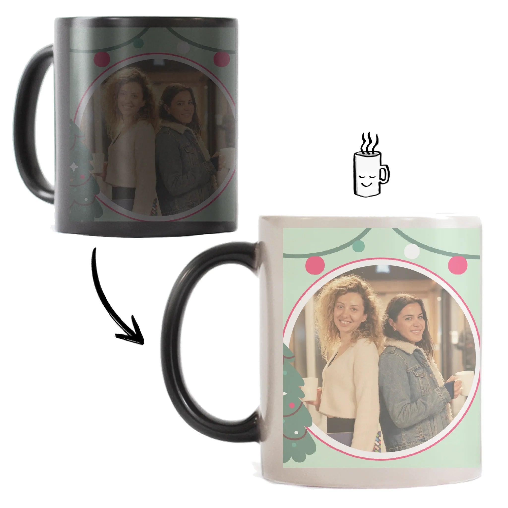 Karácsonyi bögre kollégának egyedi képpel és felirattal