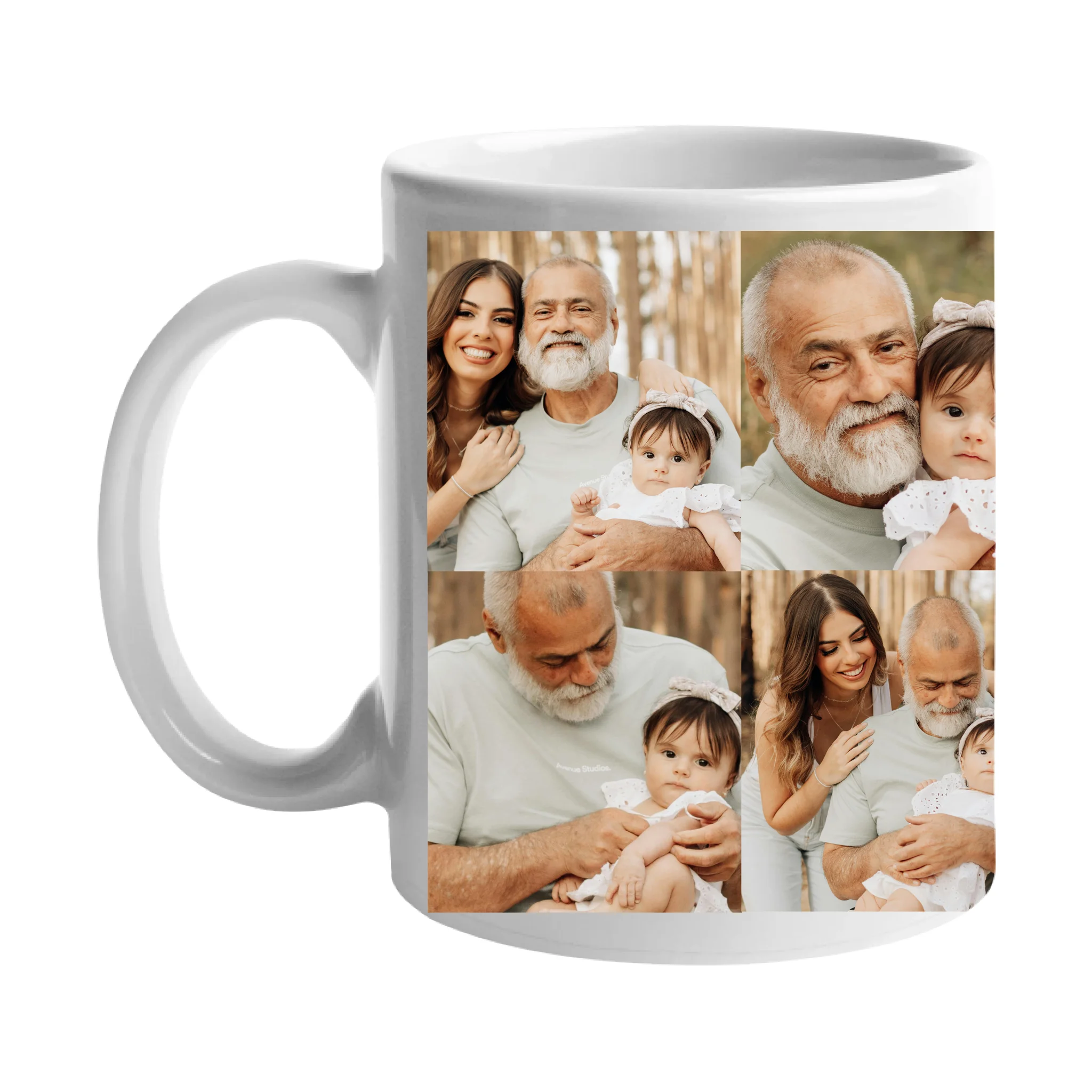 4 fényképes fotókollázs bögre - egyedi ajándék nagypapáknak