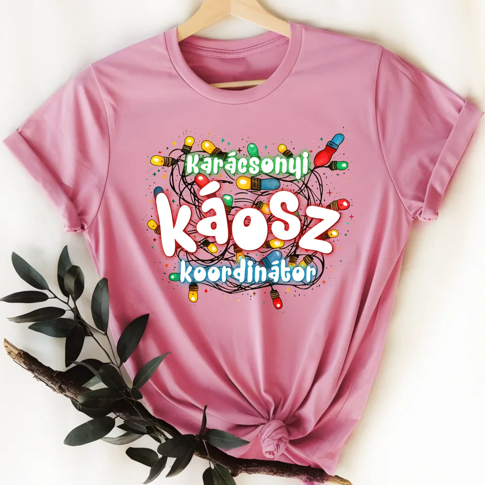 Karácsonyi káosz koordinátor vicces női póló