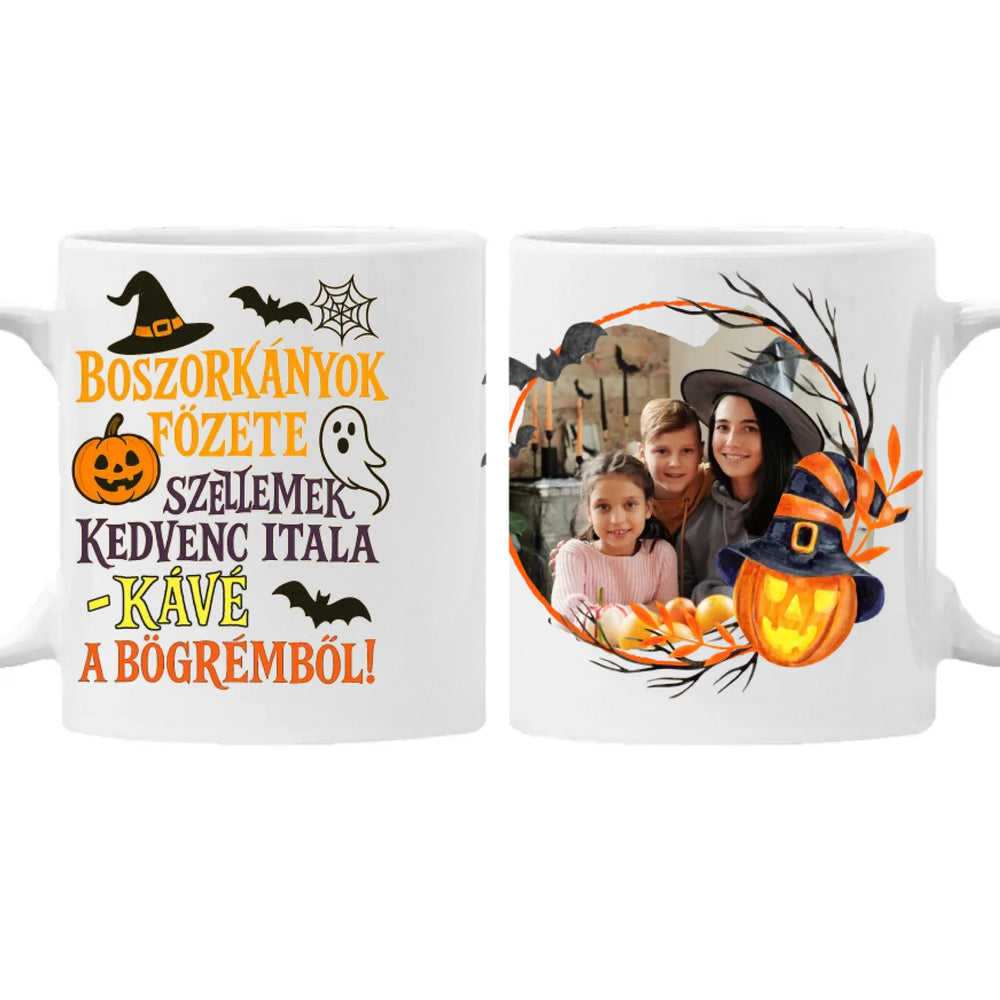 Egyedi egy képes halloweeni bögre felirattal