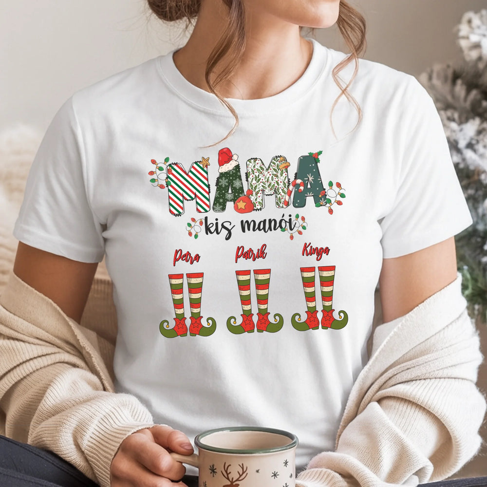 Mama karácsonyi manói női póló mamáknak