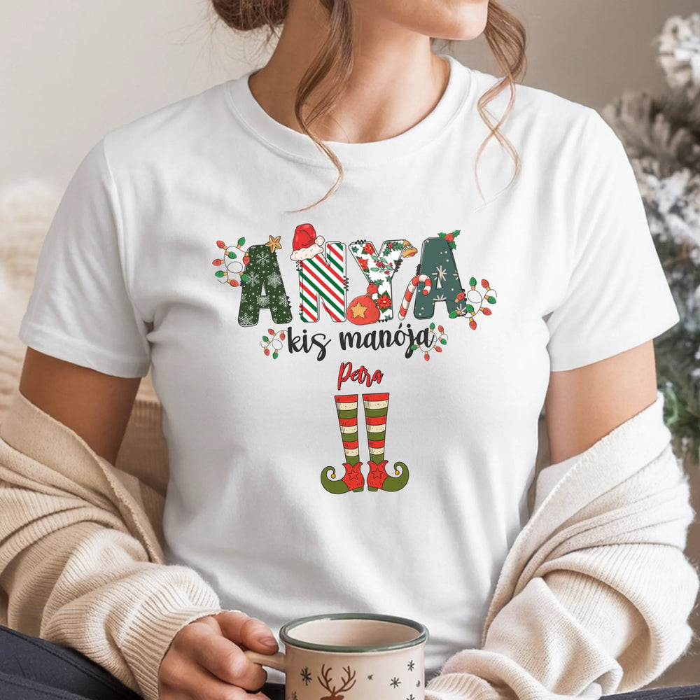 Anya karácsonyi manói női póló anyáknak