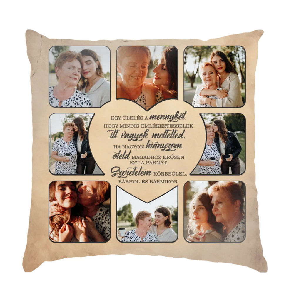 Személyre szabott emlékpárna 8 fotóval