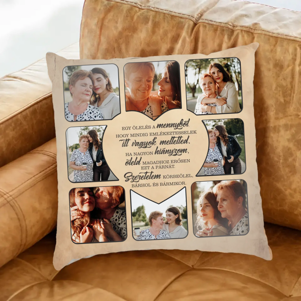 Személyre szabott emlékpárna 8 fotóval