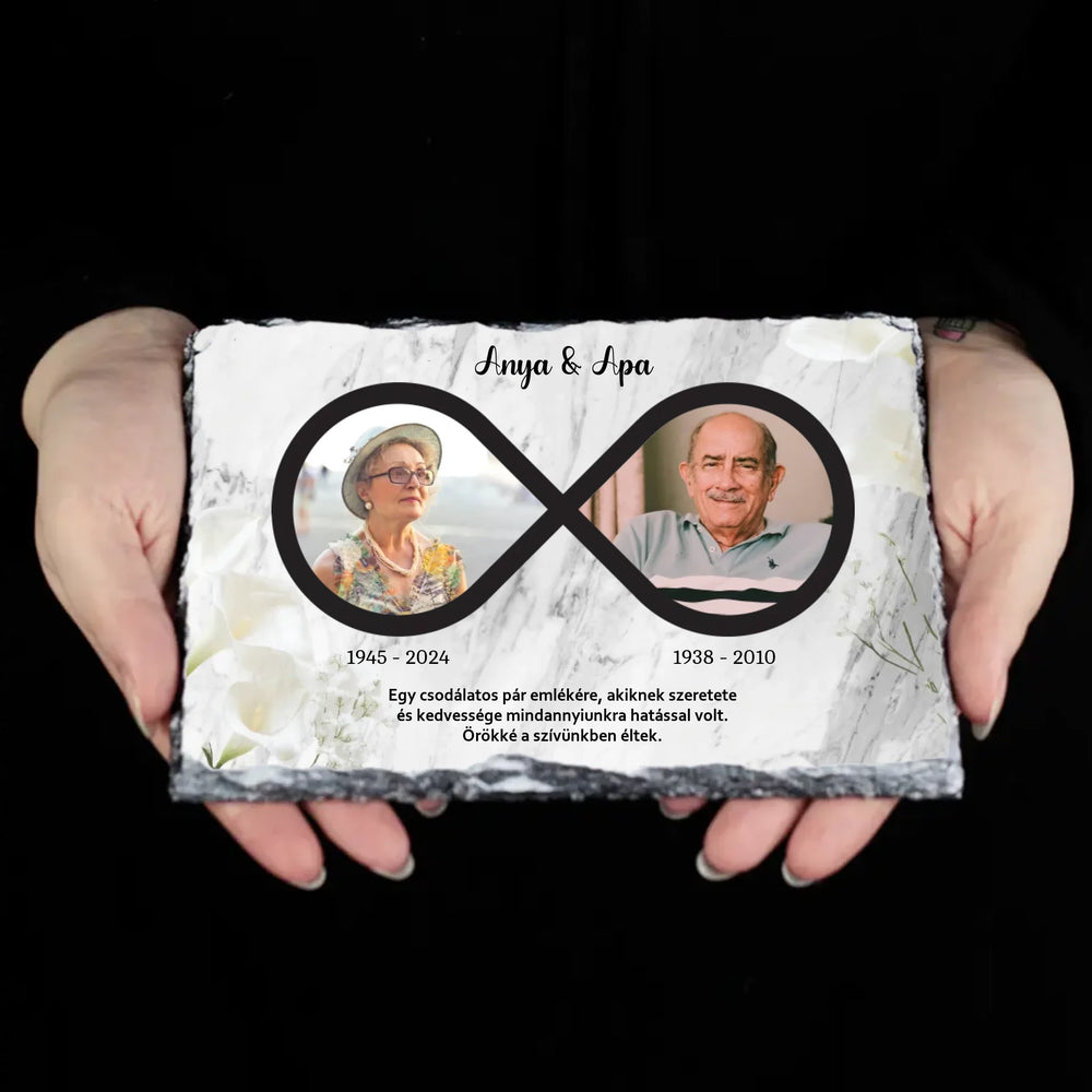 Örökké a szívünkben éltek megemlékezős gránitlap