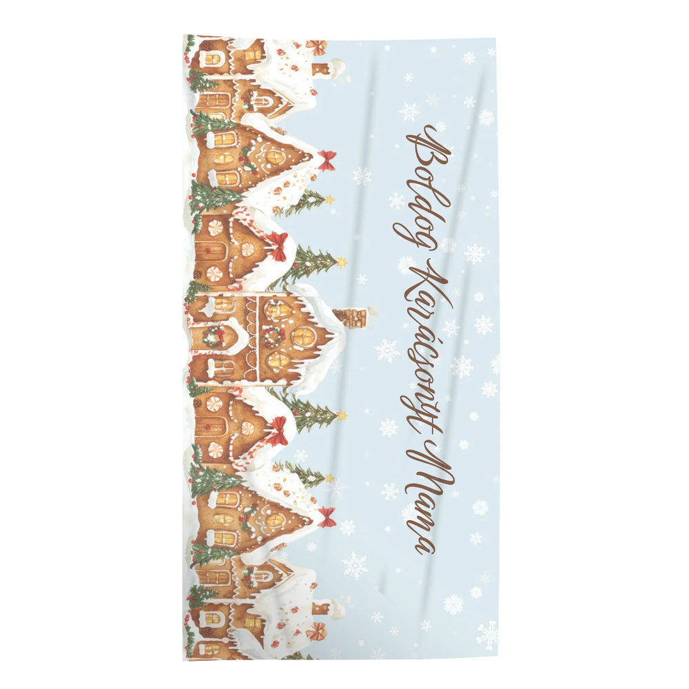 Szerkeszthető feliratos ajándék karácsonyi törölköző