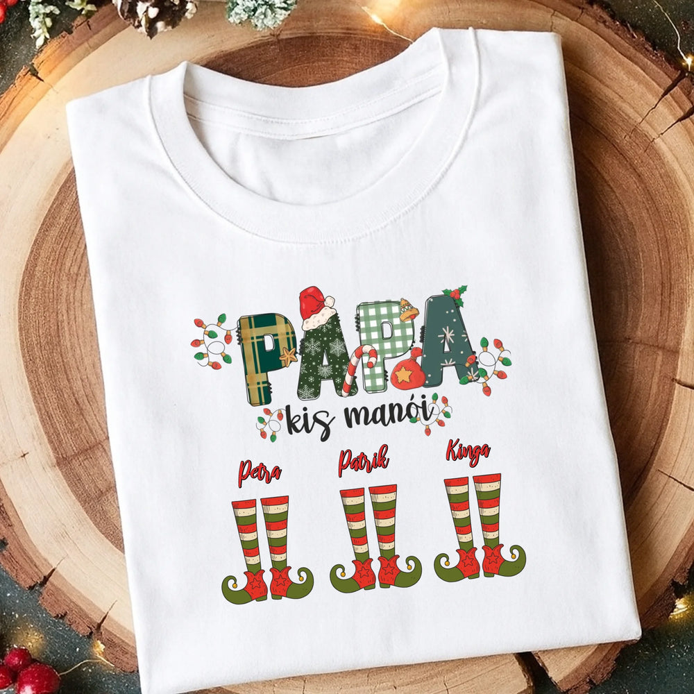 Papa karácsonyi manói férfi póló papáknak karácsonyra