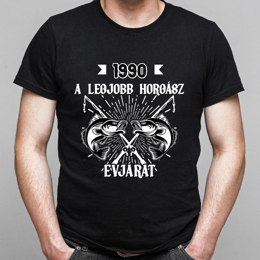 Szülinapi ajándék horgászoknak - A legjobb horgász évjárat férfi póló