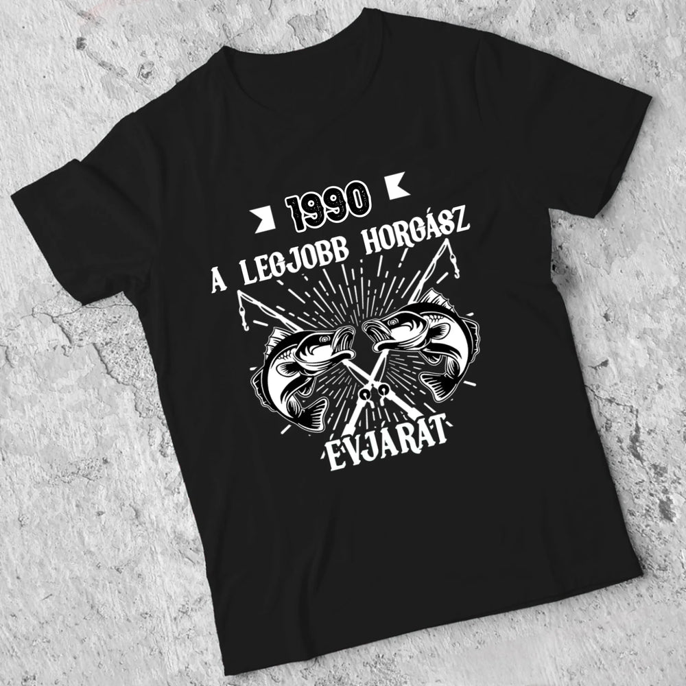 Szülinapi ajándék horgászoknak - A legjobb horgász évjárat férfi póló