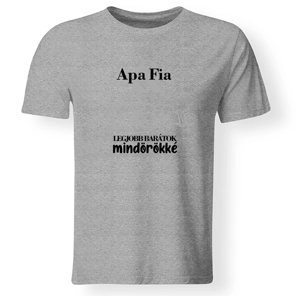 Apa és fia örök barátok férfi póló