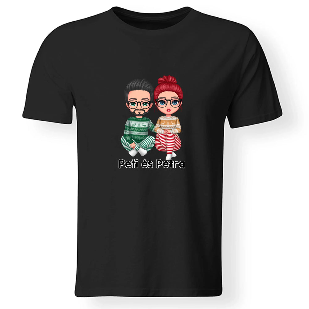 Karácsonyi családos férfi póló