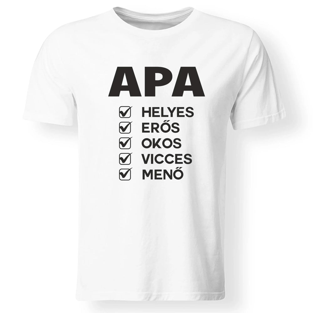 Apa jellemzős póló fix mintával