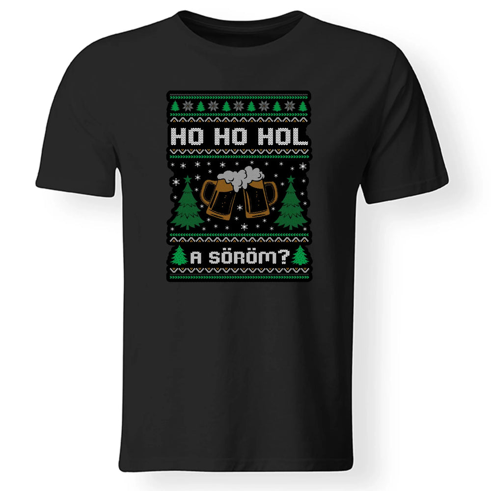 Hol a söröm? - karácsonyi férfi póló