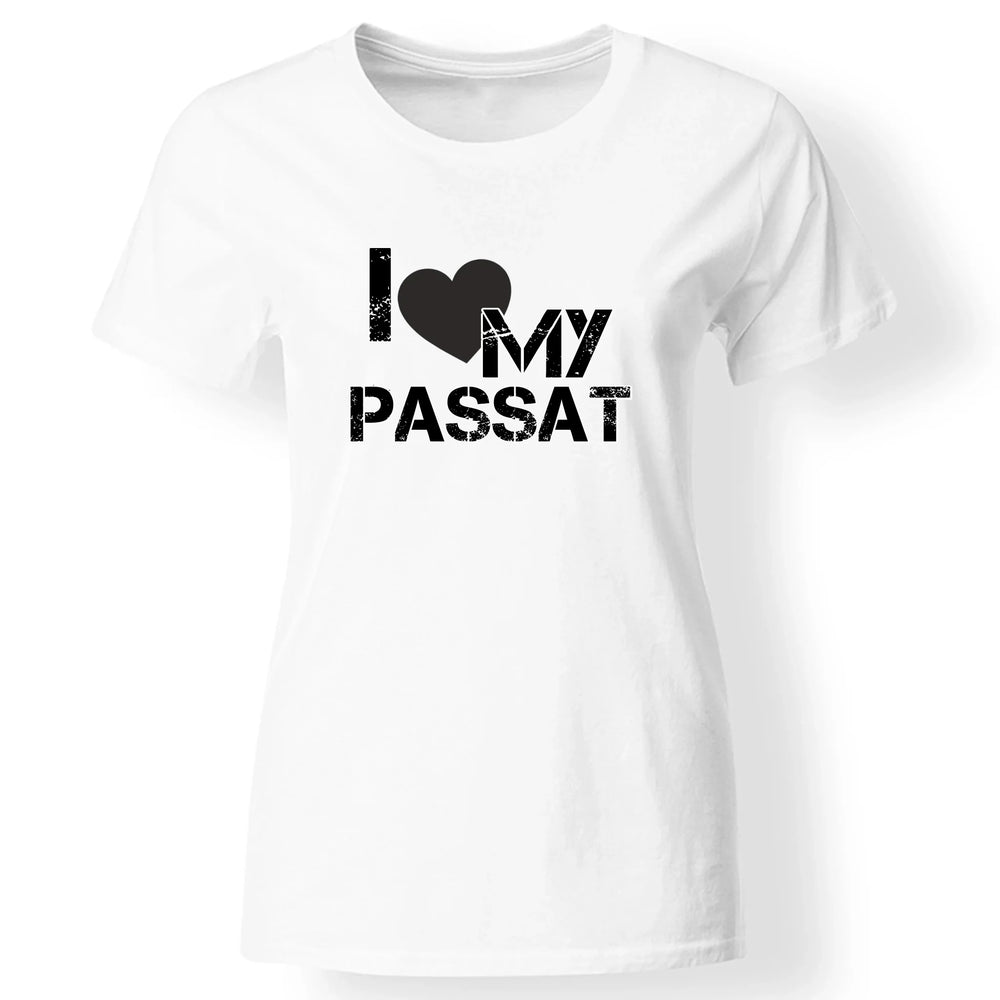 I love autós póló nőknek fehér