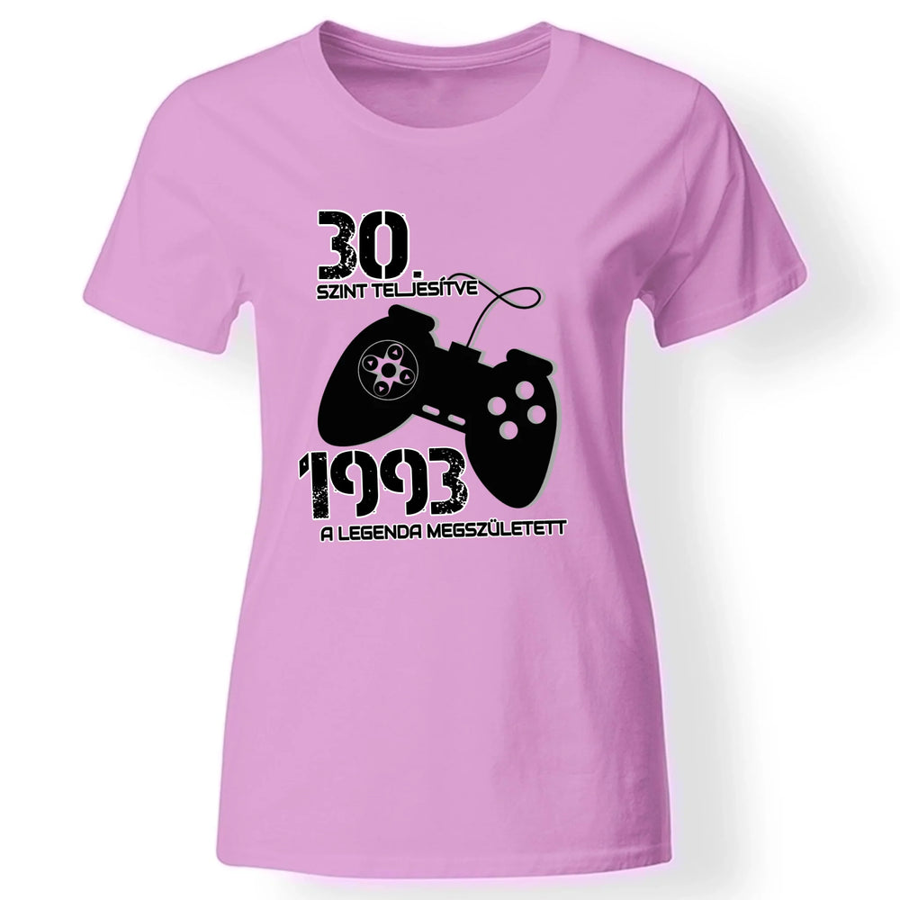 Szülinapi gamer póló nőknek rózsaszín