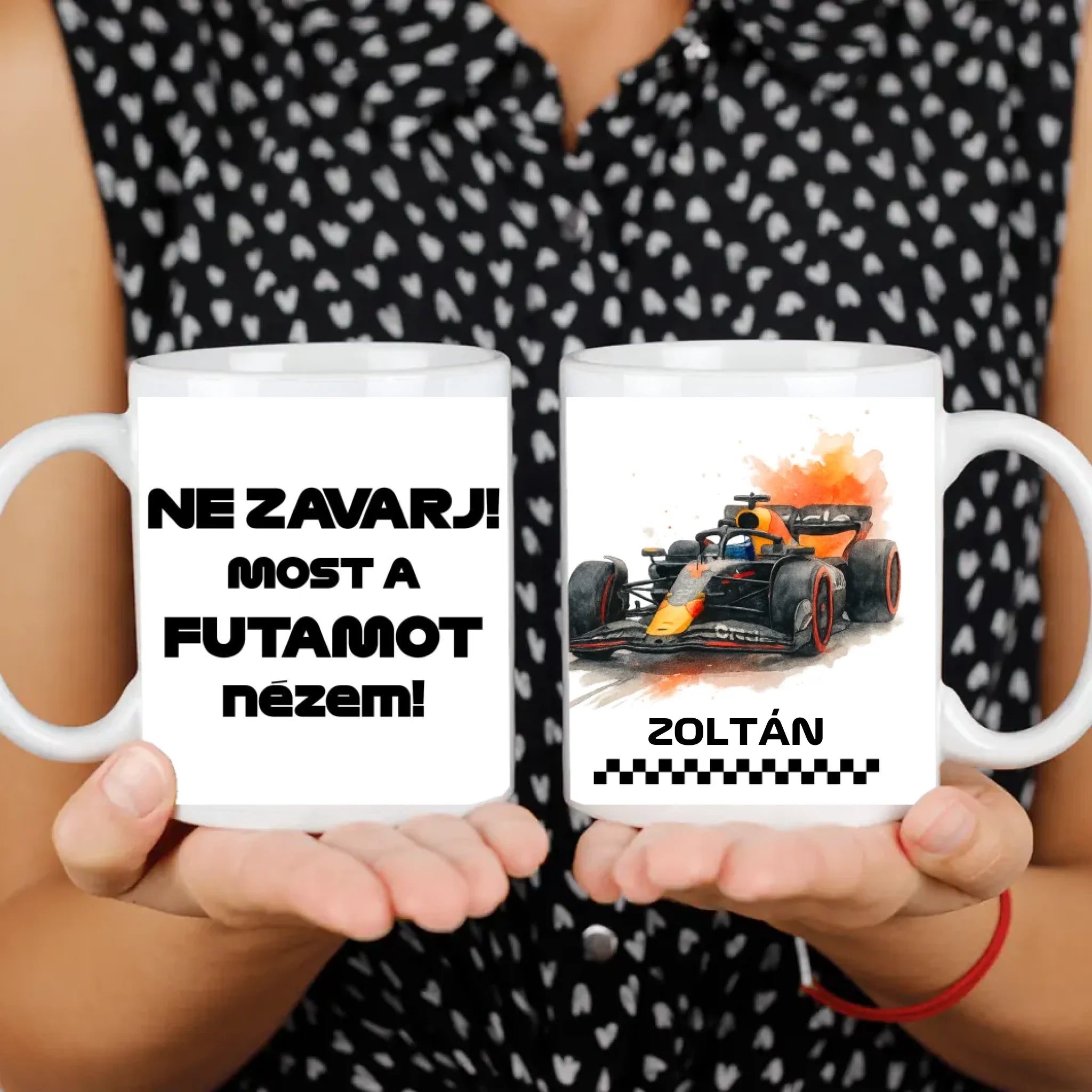 Ne zavarj futamot nézek egyedi neves bögre