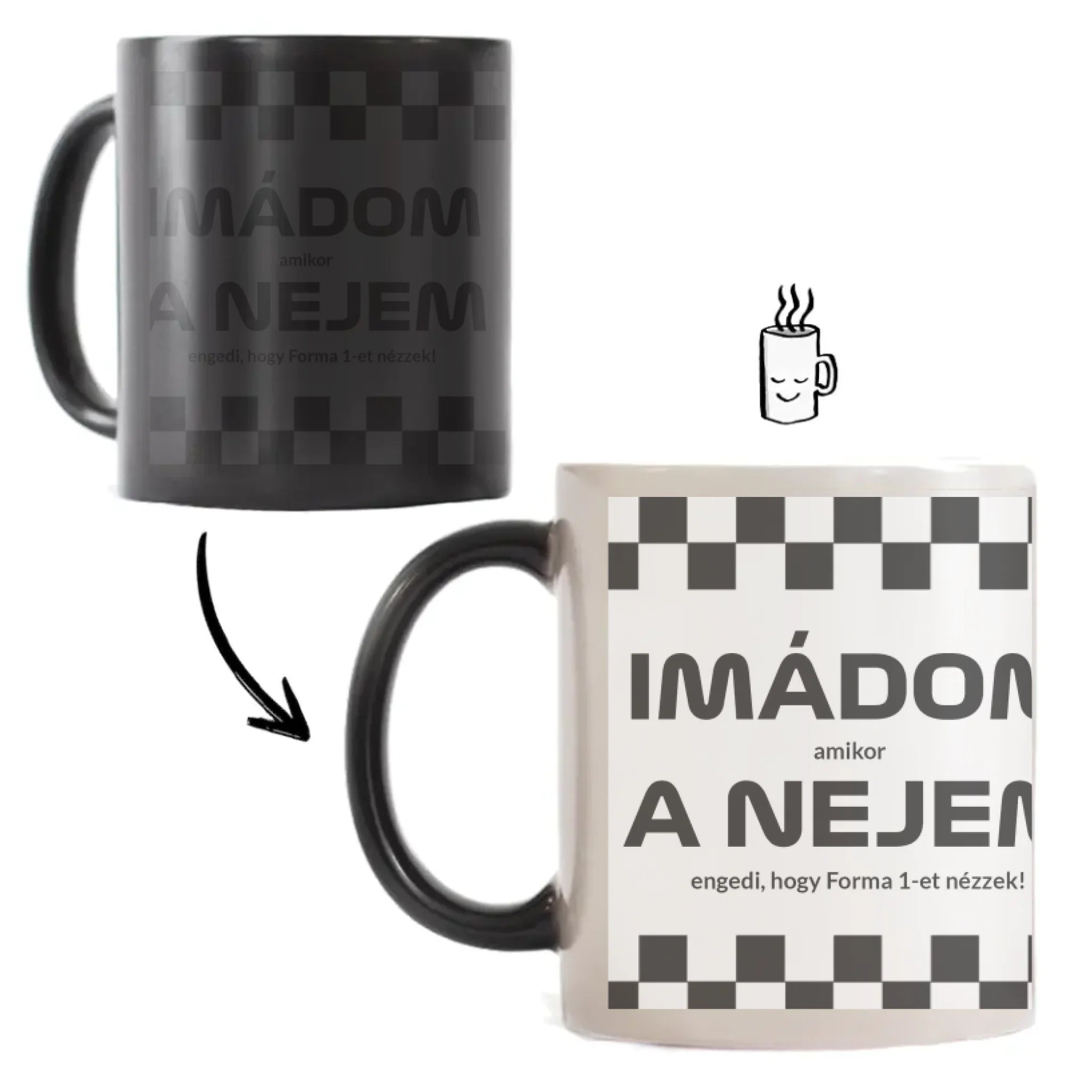 Imádom a nejem futamos egyedi képes bögre