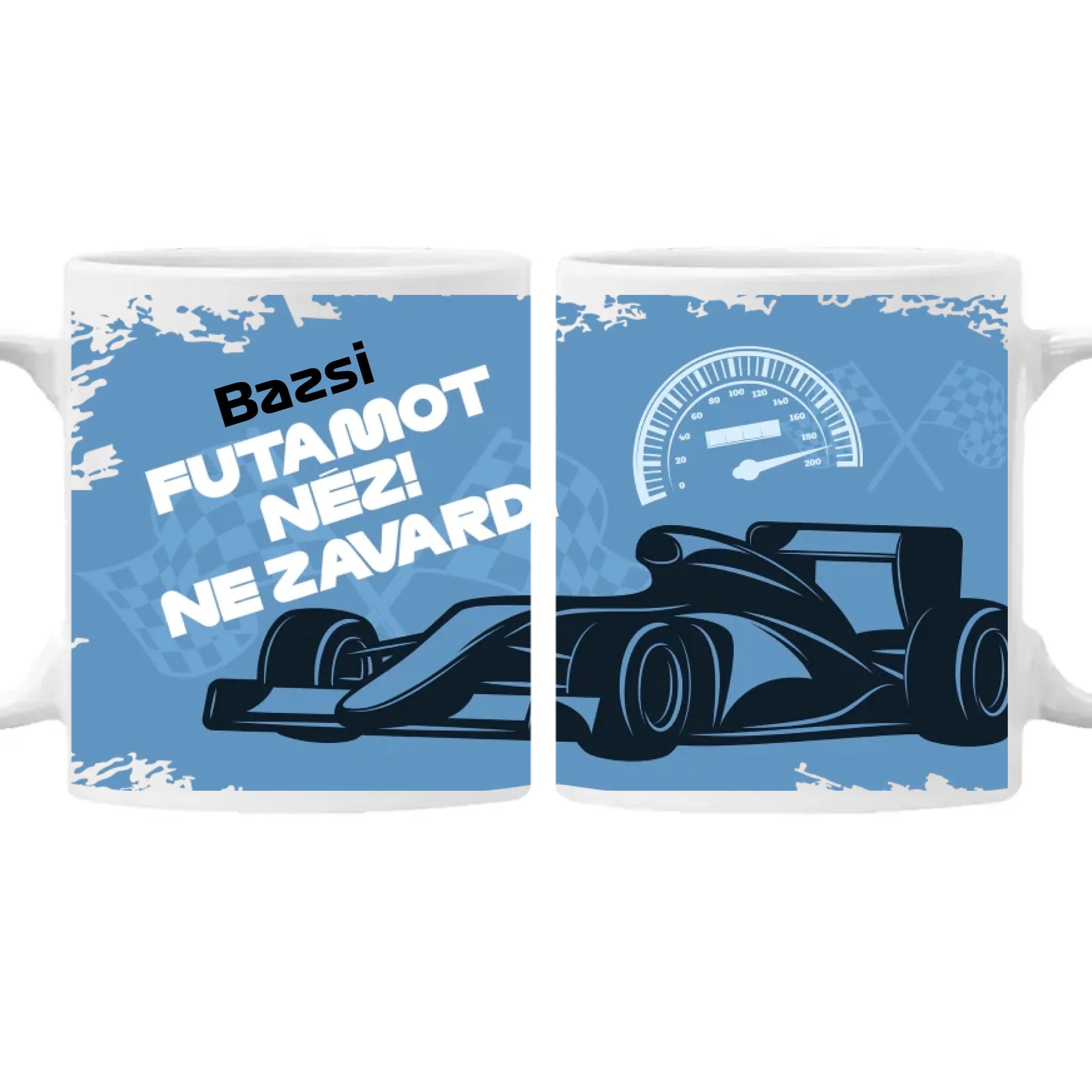 Ne zavard futam közben egyedi neves bögre