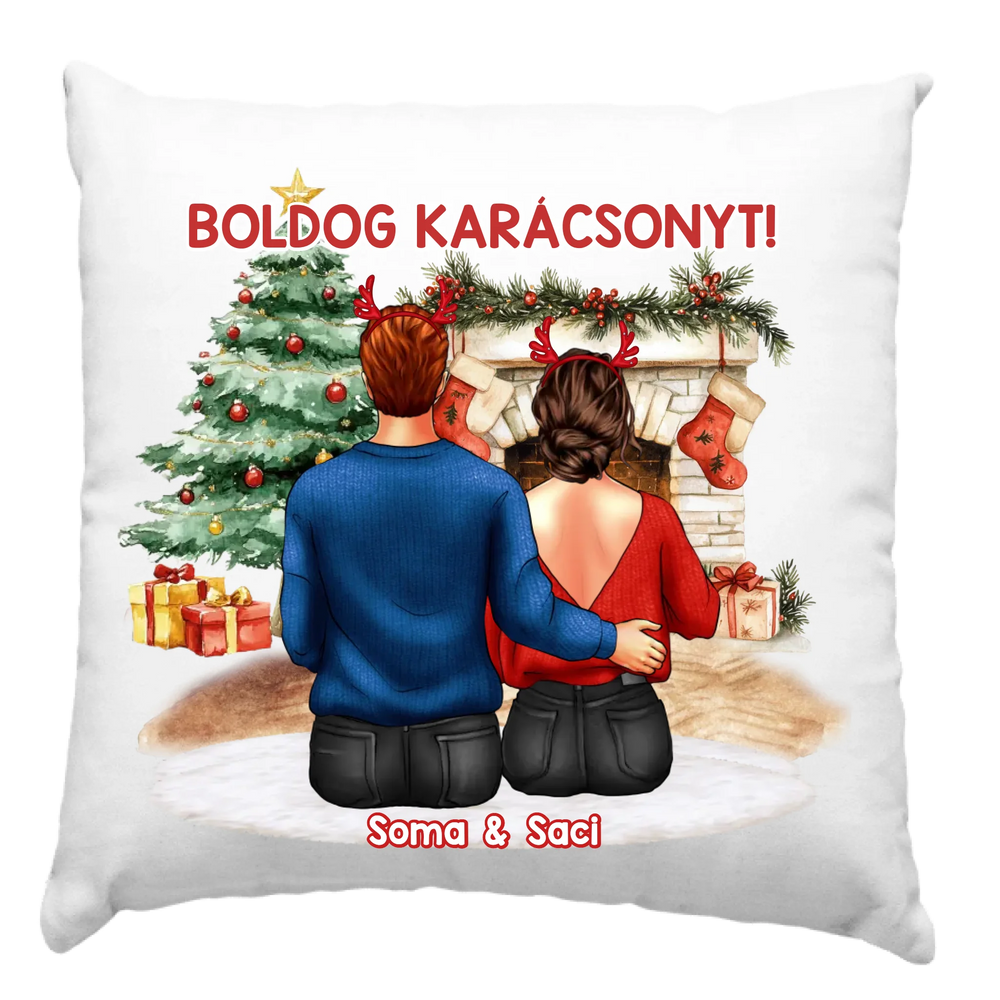 Karácsonyi ajándék párna pároknak
