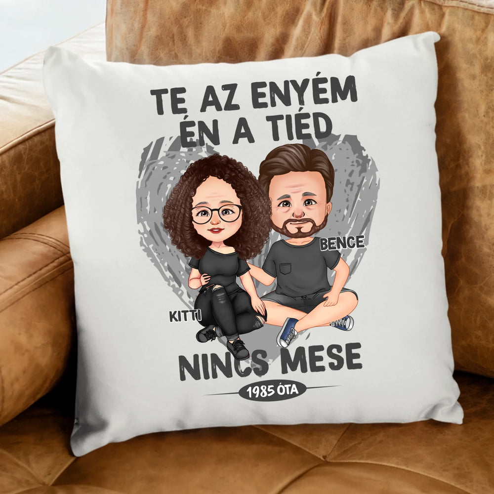 Te az enyém én a tiéd szerkeszthető karakteres párna