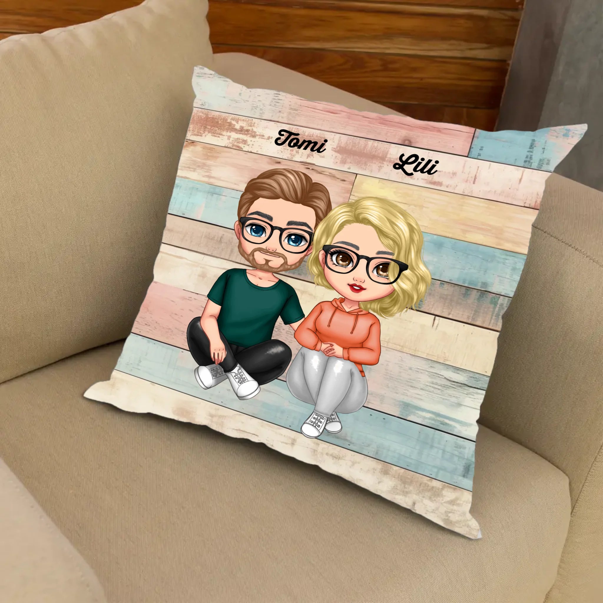 Cuki páros telinyomatos párna