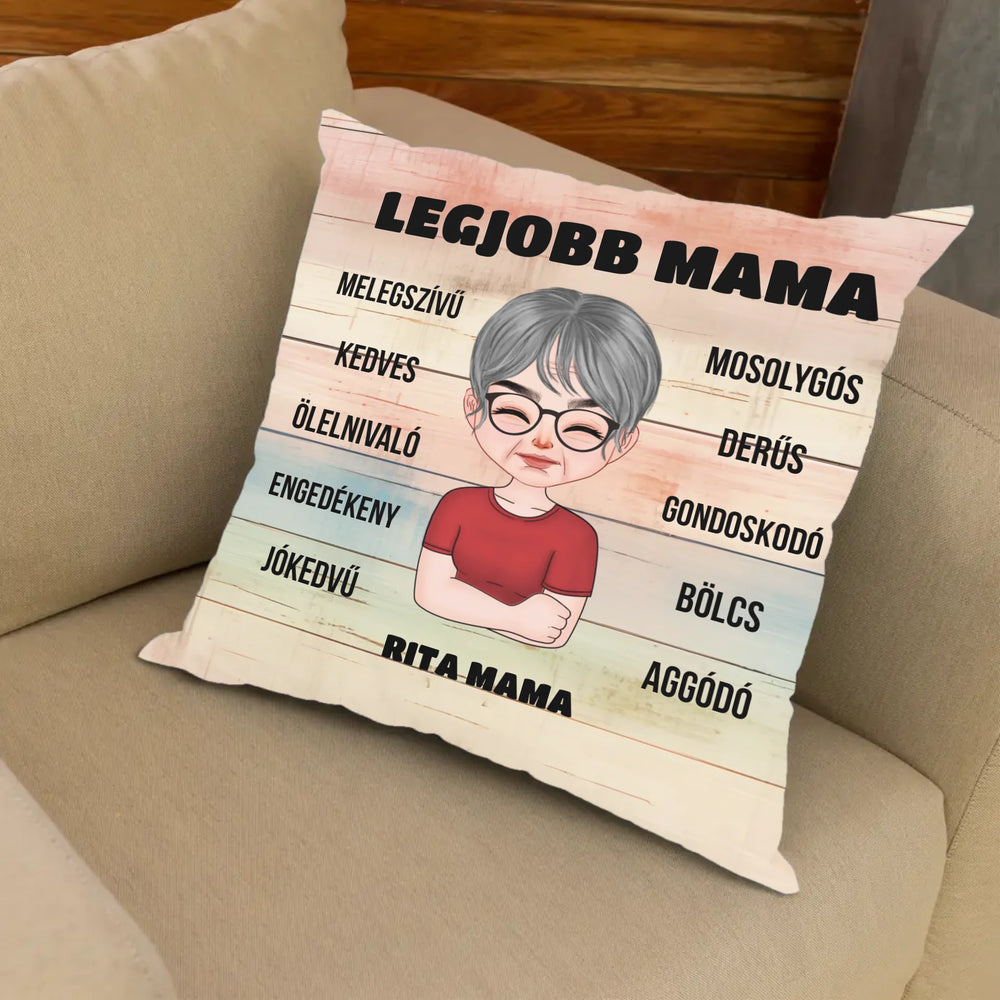 Mama jellemzős telinyomatos FullPrint párna