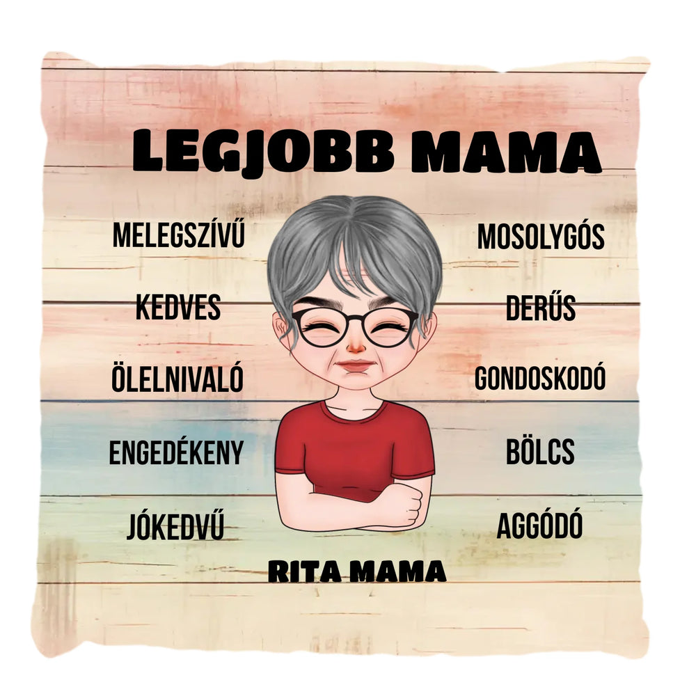 Mama jellemzős telinyomatos FullPrint párna